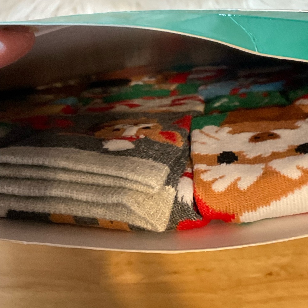 🎄“He Sees You When You're Eating” 15 Days of Dog Theme Socks AdventCalendar - Picture 8 of 11